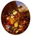 Still Life Of Fruit And Flowers - Adelheid Dietrich