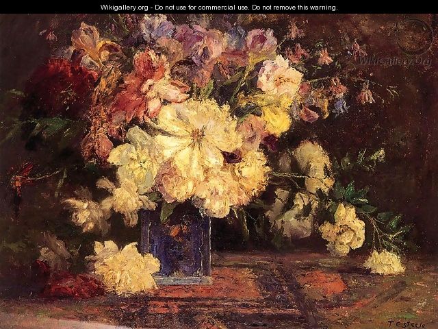Still Life with Peonies - Theodore Clement Steele