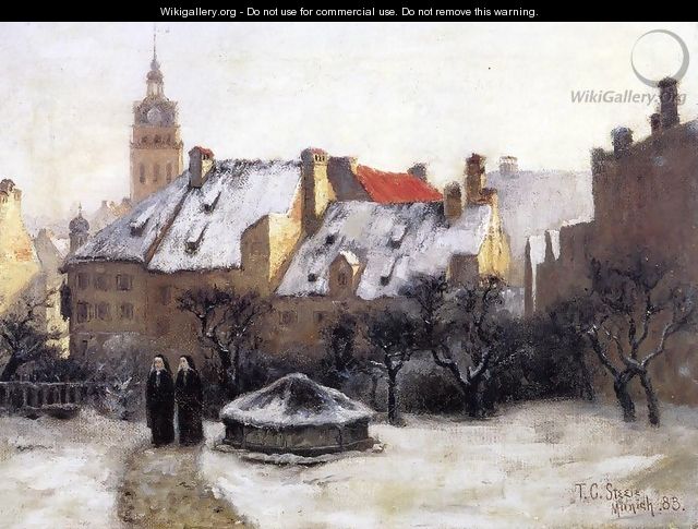 Winter Afternoon - Old Munich - Theodore Clement Steele