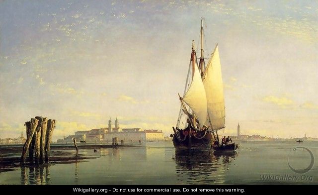 On The Lagoon Of Venice - Edward William Cooke