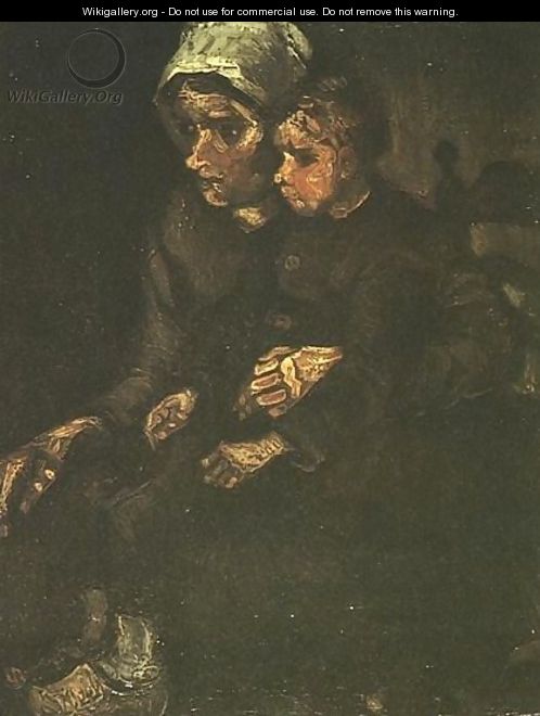 Peasant Woman With Child On Her Lap - Vincent Van Gogh