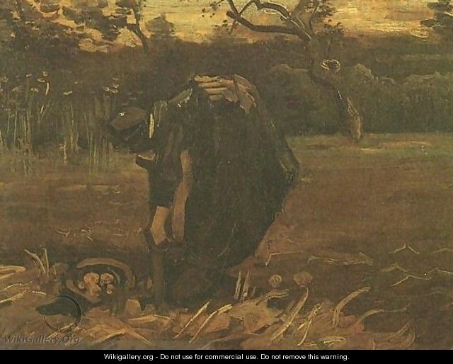 Peasant Woman Digging Up Potatoes - Vincent Van Gogh