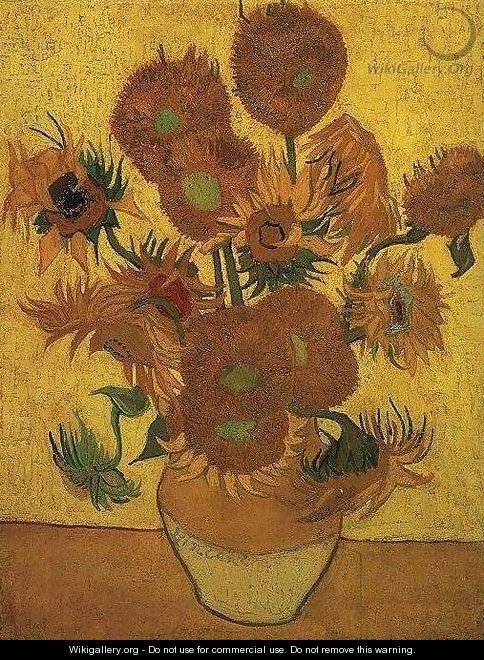 Vase With Fifteen Sunflowers II - Vincent Van Gogh