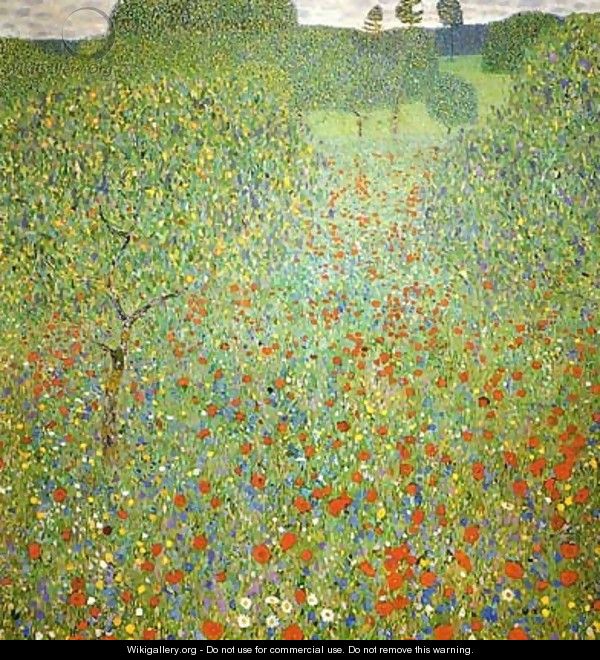 Poppy Field - Gustav Klimt