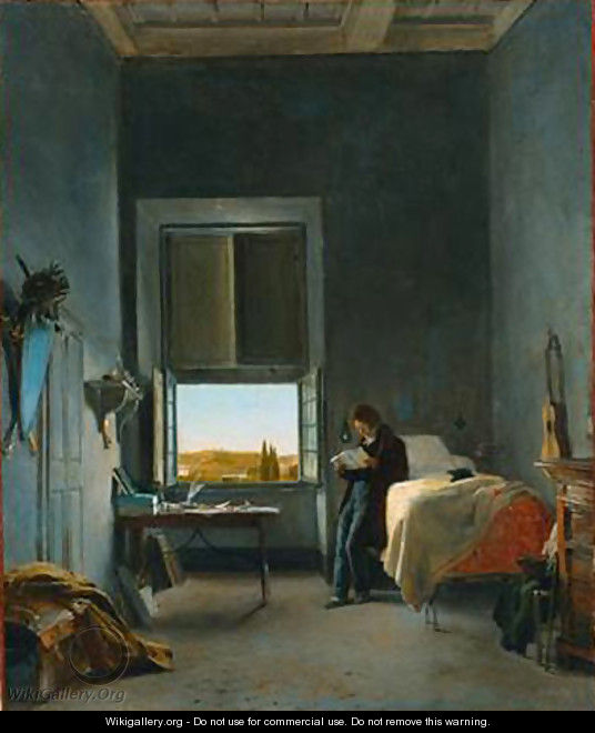 The Artist in His Room at the Villa Medici, Rome - Léon Cogniet
