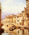 A Gondola On A Venetian Backwater Canal - Antonietta Brandeis