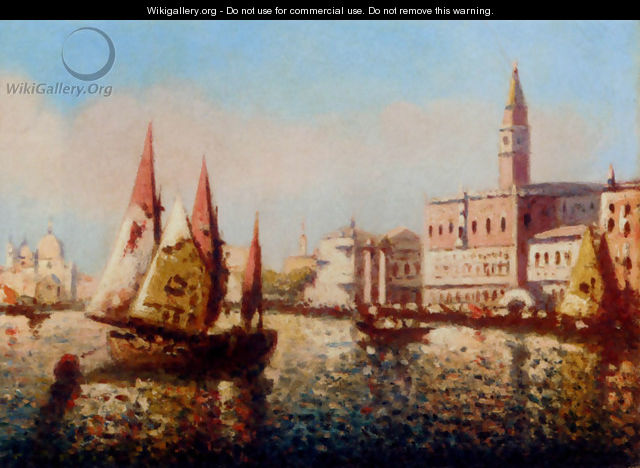 Trading Vessels In The Bacino Di San Marco, Venice - Joaquin Miro