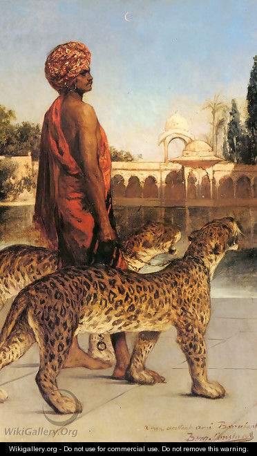 Palace Guard with Two Leopards - Benjamin Jean Joseph Constant
