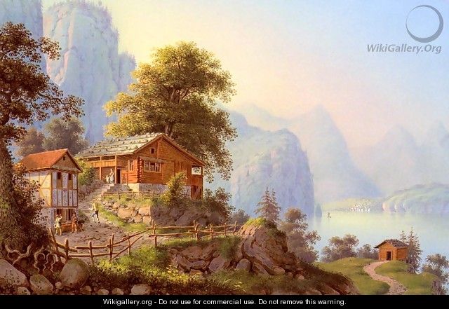 Vue Du Grutli Au Lac Des Quatre Cantons (View of Grutli and the Lake of the Four Cantons) - Ludwig Bleuler