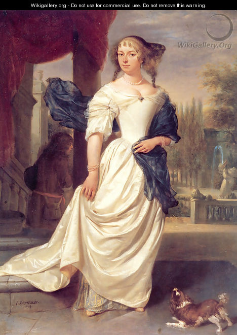 Portrait of Margaretha Delff, Wife of Johan de la Faille - Johannes Verkolje