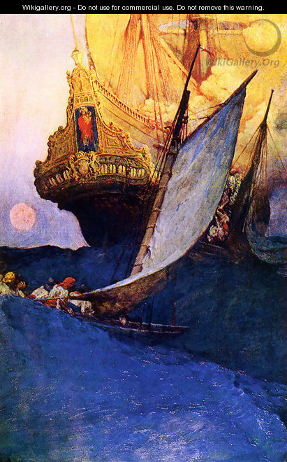 Attack on a Galleon - Howard Pyle