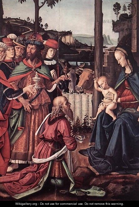 Adoration of the Kings (Epiphany) [detail: 1] - Pietro Vannucci Perugino