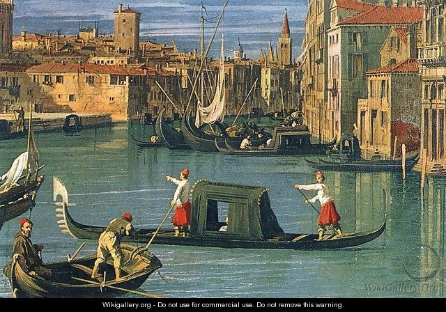 The Grand Canal at the Salute Church [detail] - (Giovanni Antonio Canal) Canaletto