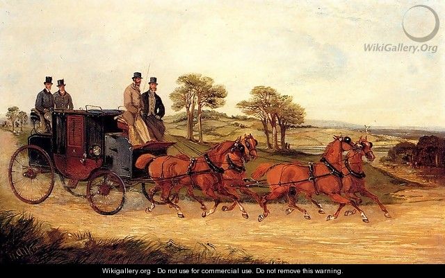 Mail Coaches on an Open Road - Henry Thomas Alken