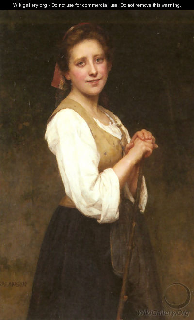 A Young Shepherdess - Eugenie Marie Salanson