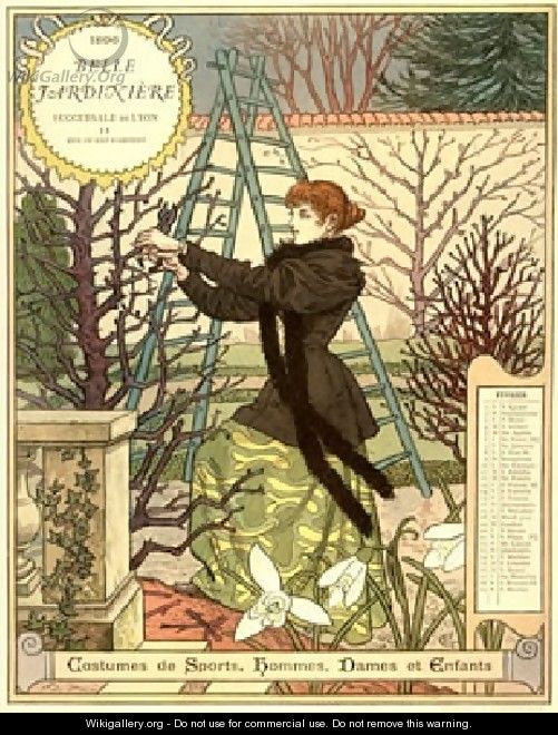 Belle Jardiniere Calendar Fevrier - Eugene Grasset
