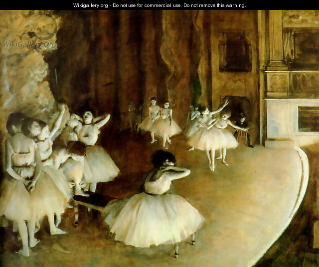 Ballet Rehearsal On Stage - Edgar Degas