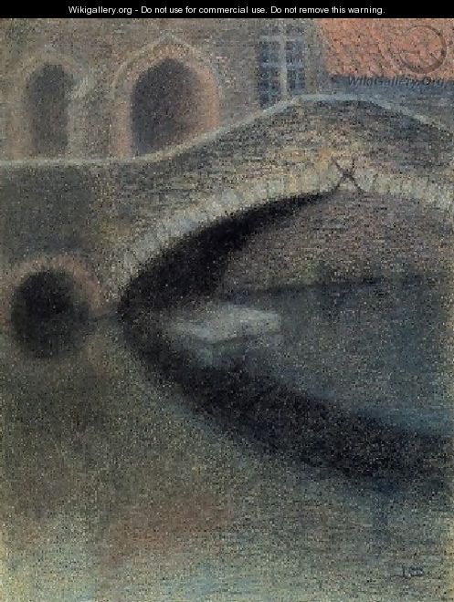 A Bridge In Bruges - Lucien Levy-Dhurmer