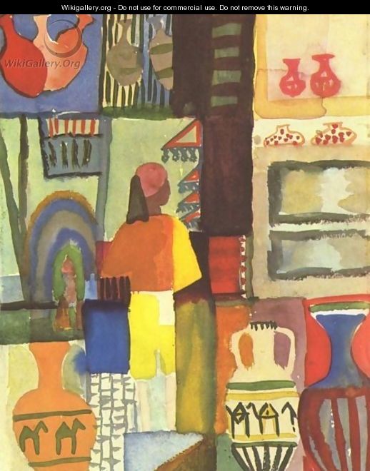 Dealer With Pitchers - August Macke