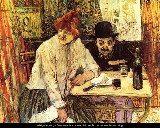 In The Restaurant La Mie - Henri De Toulouse-Lautrec