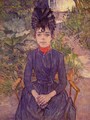 Portrait Of Justine Dieuhl In The Garden - Henri De Toulouse-Lautrec