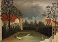 The Poultry Yard - Henri Julien Rousseau