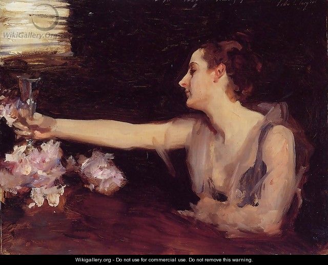 Madame Gautreau Drinking A Toast - John Singer Sargent