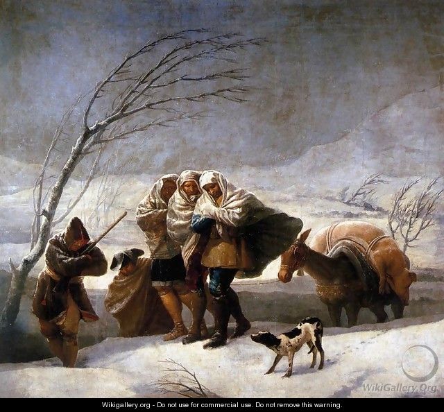 The Snowstorm - Francisco De Goya y Lucientes