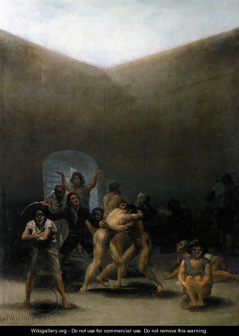 The Yard Of A Madhouse - Francisco De Goya y Lucientes