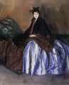 Girl In A Striped Silk Skirt - Alfred Henry Maurer