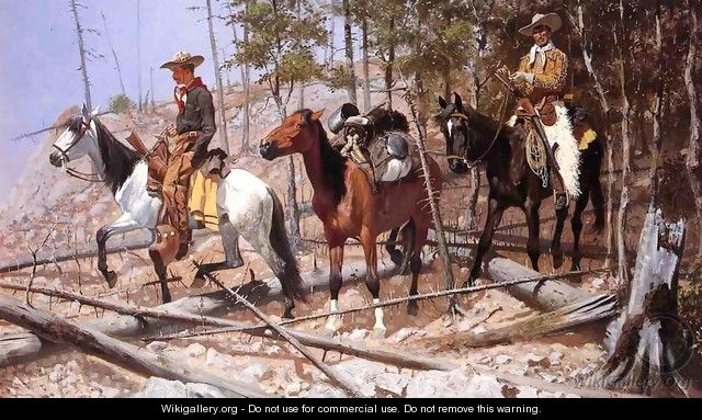 Prospecting For Cattle Range - Frederic Remington