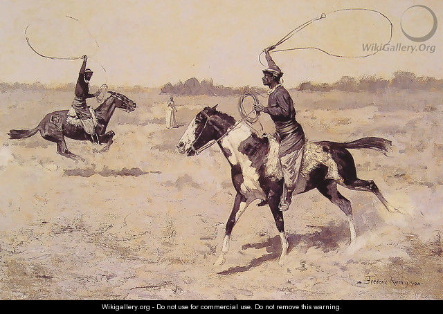 It Was To Be A Lasso Duel To The Death - Frederic Remington