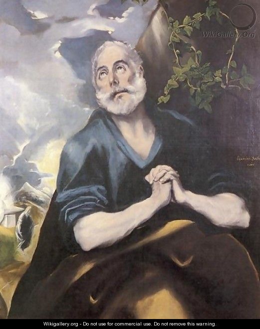 St Peter in Penitence 1580s - El Greco (Domenikos Theotokopoulos)