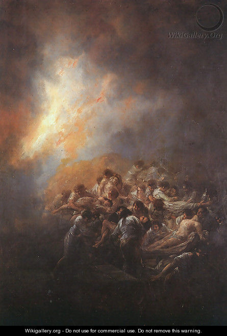 The Fire - Francisco De Goya y Lucientes