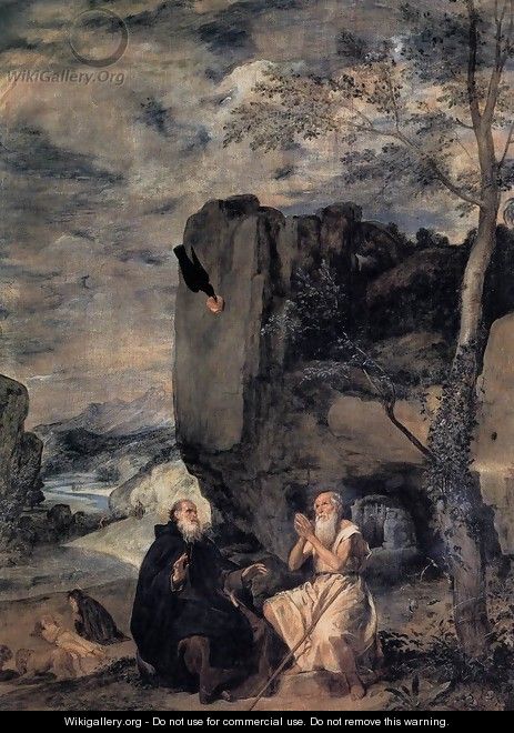 St Anthony Abbot And St Paul The Hermit - Diego Rodriguez de Silva y Velazquez
