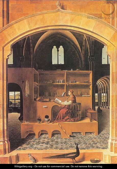St. Jerome in his Study (San Gerolamo nello studio) - Antonello da ...