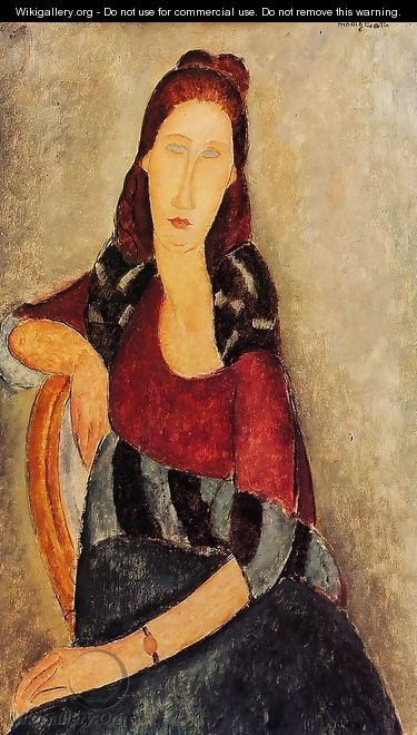 Portrait of Jeanne Hebuterne III 2 - Amedeo Modigliani - WikiGallery ...