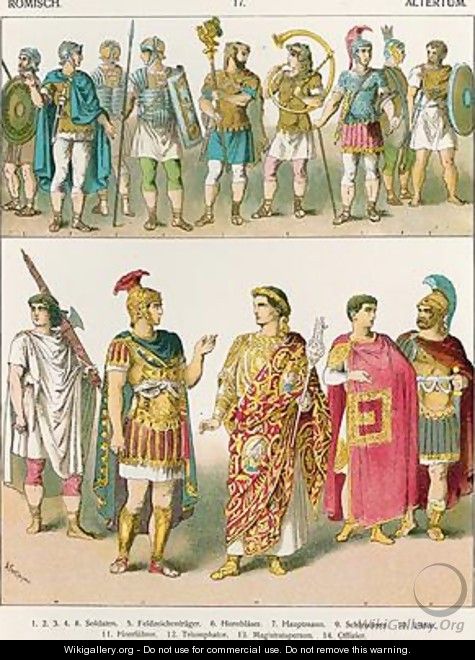 Roman Military Dress - Albert Kretschmer - WikiGallery.org, the largest ...