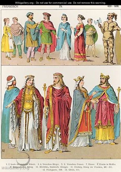 Frankish Dress - Albert Kretschmer - WikiGallery.org, the largest ...