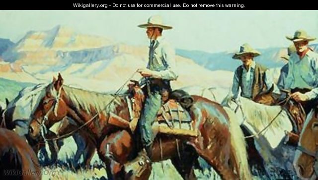 Tall in the Saddle - William Henry Dethlef Koerner - WikiGallery.org ...