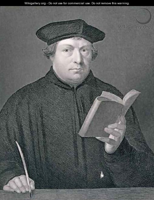 Martin Luther 1483-1546 - (after) Holbein the Younger, Hans ...