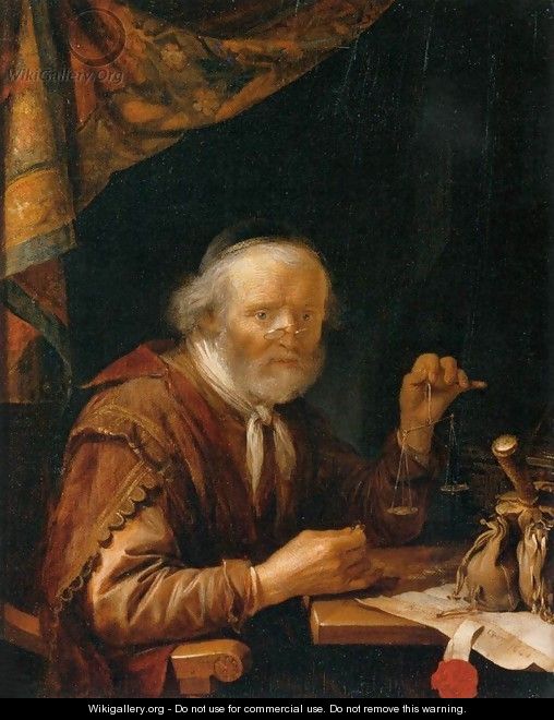 The Moneylender - Gerrit Dou - WikiGallery.org, the largest gallery in ...