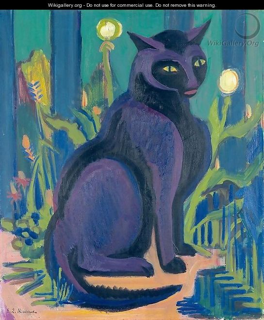 Black Cat - Ernst Ludwig Kirchner - WikiGallery.org, the largest ...