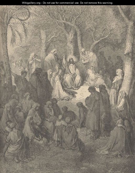 Sermon On The Mount - Gustave Dore - WikiGallery.org, the largest ...