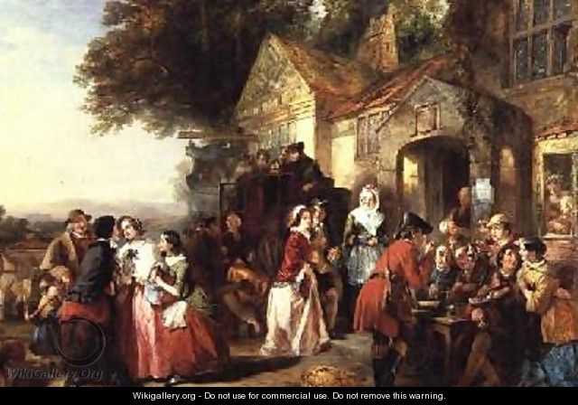 The Arrival of the Coach - Thomas Falcon Marshall - WikiGallery.org ...