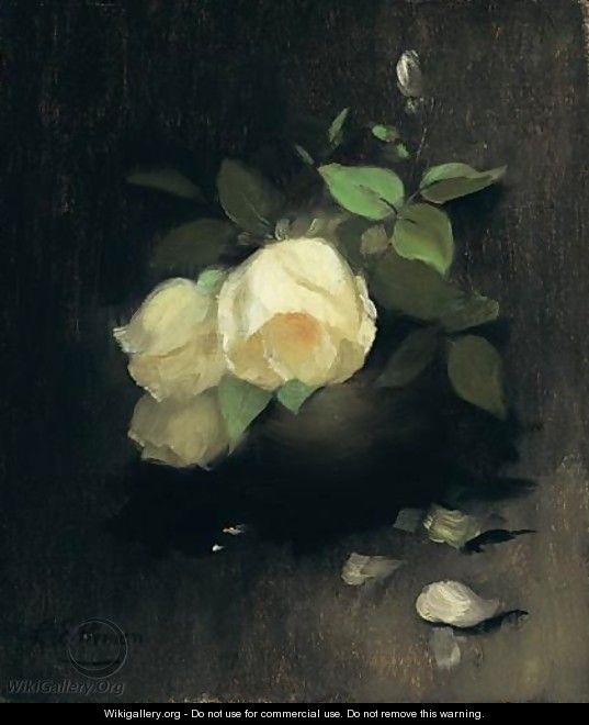 White Roses - Louise Ellen Perman - WikiGallery.org, the largest ...