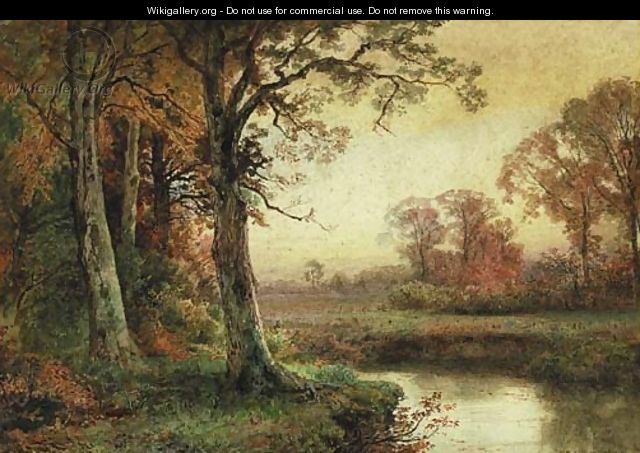 Landscape with Stream in Autumn - William Trost Richards - WikiGallery ...