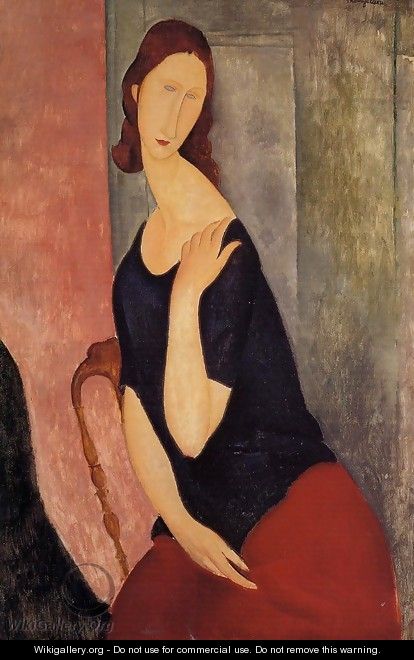 Portrait of Jeanne Hebuterne 1919 - Amedeo Modigliani - WikiGallery.org ...