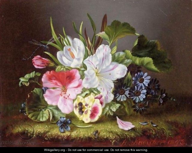 Still Life Of Flowers - Amalie Kaercher - WikiGallery.org, the largest ...