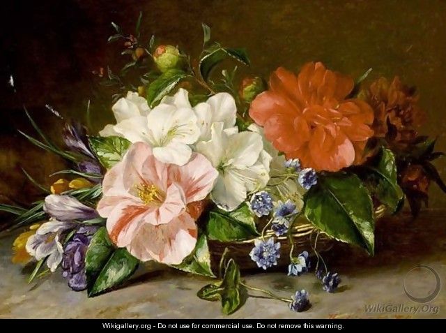 A Spray Of Flowers - Hendrika Wilhelmina Van Der Kellen - WikiGallery ...